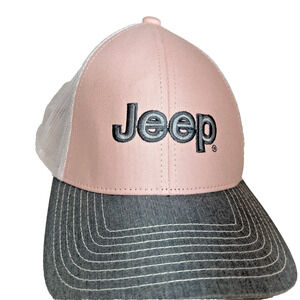 Jeep Snapback Trucker Hat Multicolor One Size Adjustable Embroidered Mesh Back